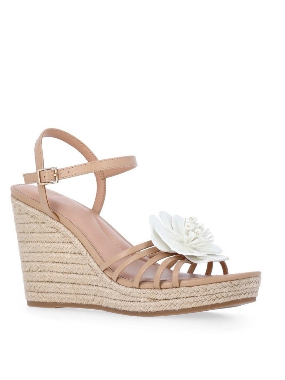 Flower wedge heels